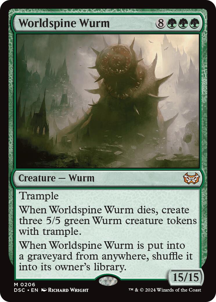 Worldspine Wurm [Duskmourn: House of Horror Commander] | Exor Games New Glasgow