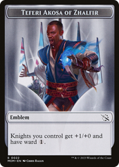 Treasure (20) // Teferi Akosa of Zhalfir Emblem Double-Sided Token [March of the Machine Tokens] | Exor Games New Glasgow