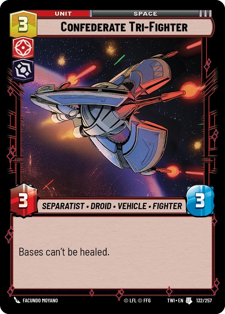 Confederate Tri-Fighter (132/257) (132/257) [Twilight of the Republic] | Exor Games New Glasgow