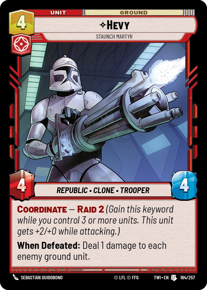 Hevy - Staunch Martyr (164/257) (164/257) [Twilight of the Republic] | Exor Games New Glasgow