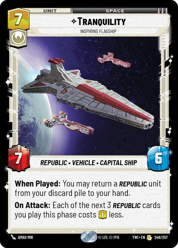 Tranquility - Inspiring Flagship (246/257) (246/257) [Twilight of the Republic] | Exor Games New Glasgow