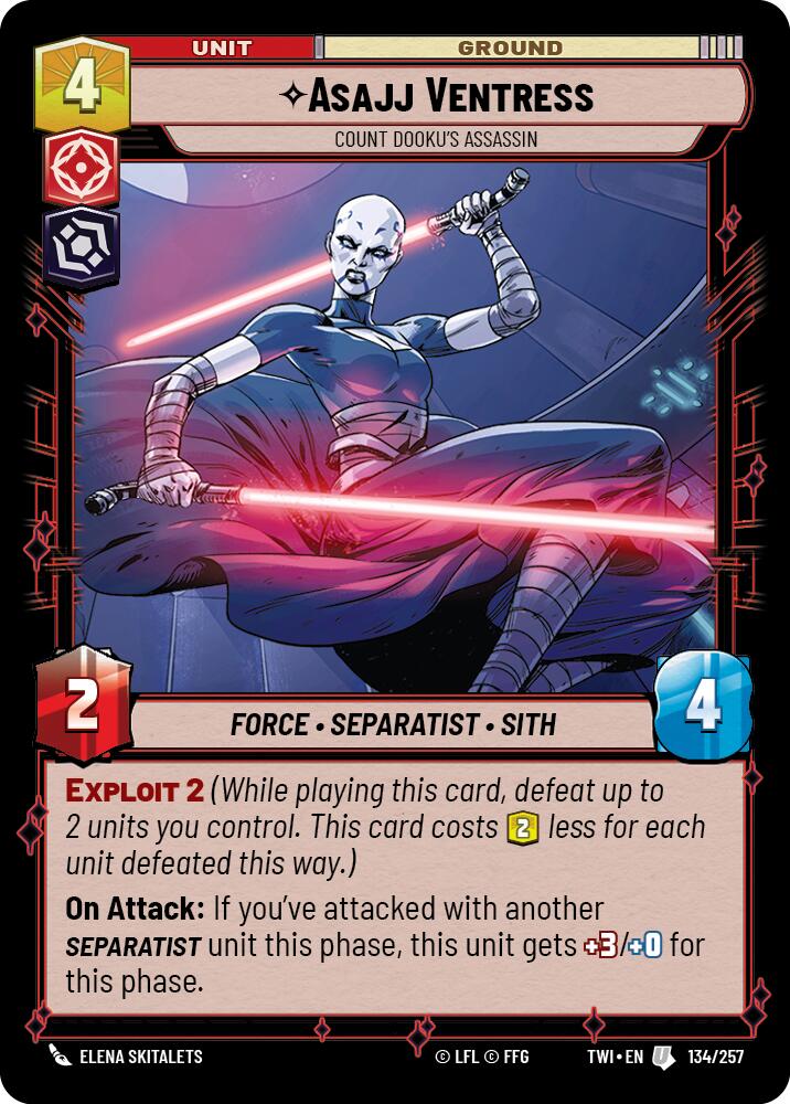 Asajj Ventress - Count Dooku's Assassin (134/257) (134/257) [Twilight of the Republic] | Exor Games New Glasgow