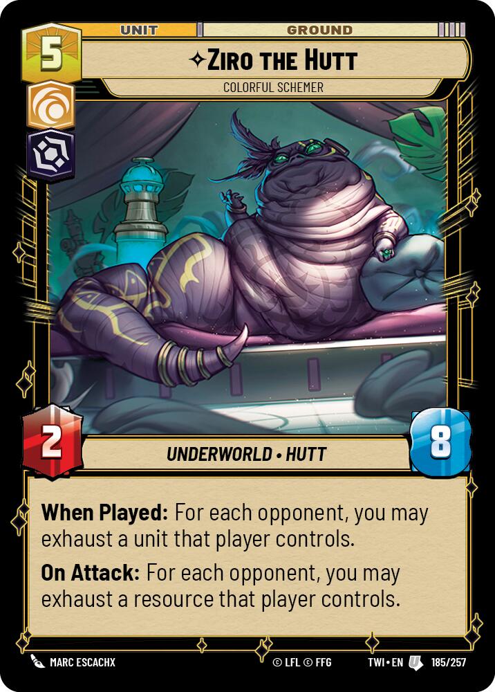Ziro the Hutt - Colorful Schemer (185/257) (185/257) [Twilight of the Republic] | Exor Games New Glasgow