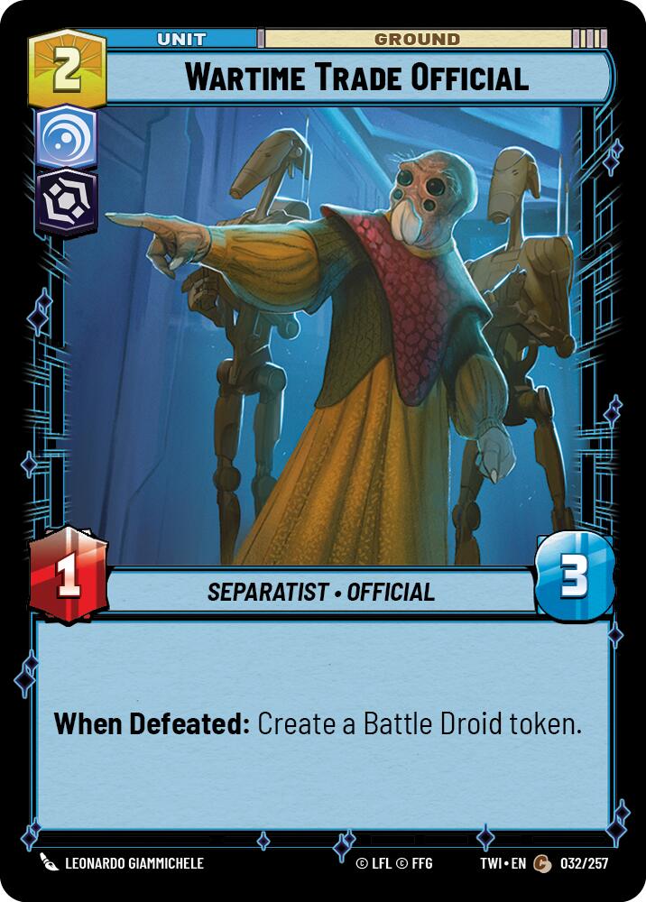 Wartime Trade Official (032/257) (032/257) [Twilight of the Republic] | Exor Games New Glasgow