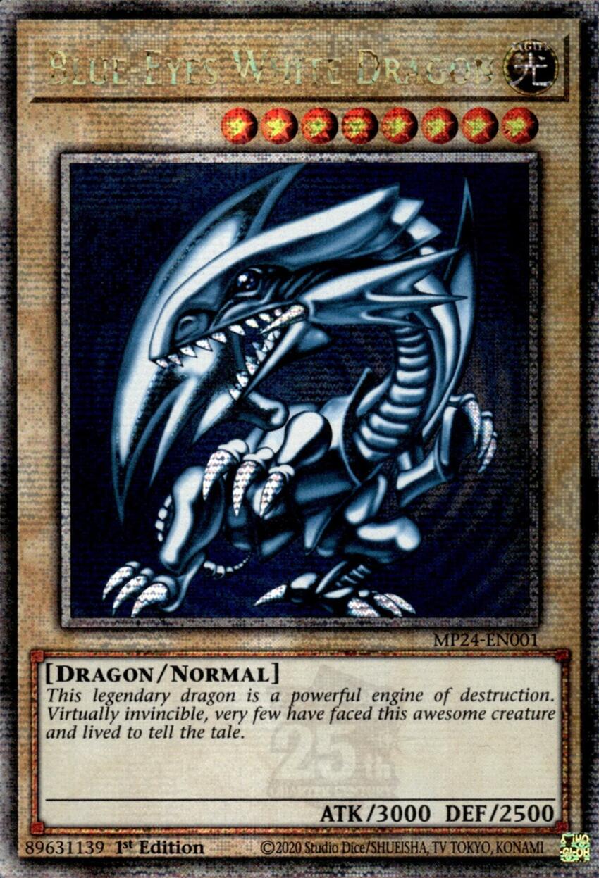 Blue-Eyes White Dragon [MP24-EN001] Quarter Century Secret Rare | Exor Games New Glasgow