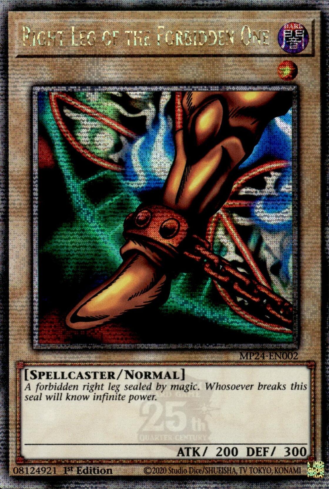 Right Leg of the Forbidden One [MP24-EN002] Quarter Century Secret Rare | Exor Games New Glasgow