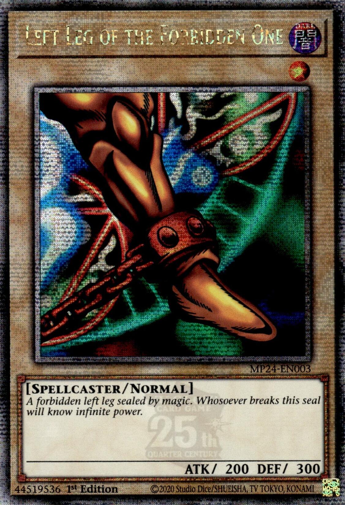 Left Leg of the Forbidden One [MP24-EN003] Quarter Century Secret Rare | Exor Games New Glasgow