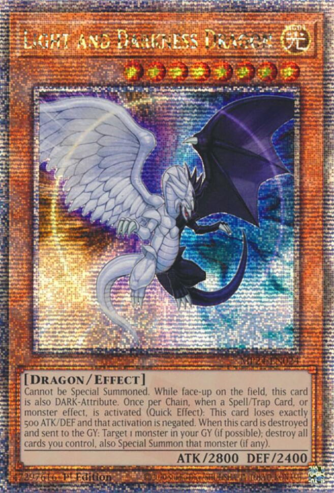 Light and Darkness Dragon [MP24-EN024] Quarter Century Secret Rare | Exor Games New Glasgow