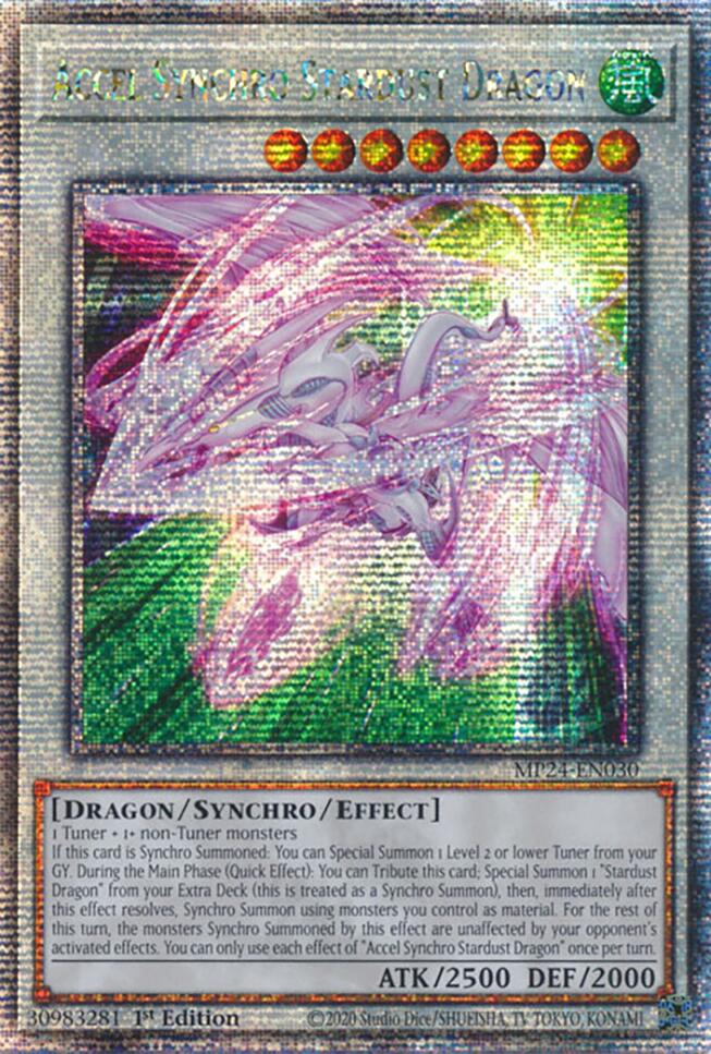 Accel Synchro Stardust Dragon [MP24-EN030] Quarter Century Secret Rare | Exor Games New Glasgow