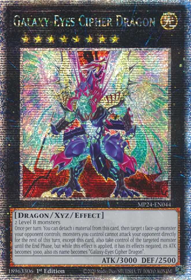 Galaxy-Eyes Cipher Dragon [MP24-EN044] Quarter Century Secret Rare | Exor Games New Glasgow