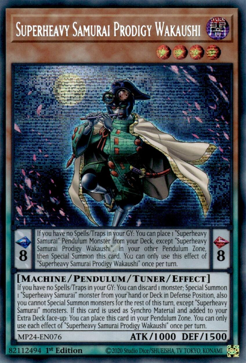 Superheavy Samurai Prodigy Wakaushi [MP24-EN075] Prismatic Secret Rare | Exor Games New Glasgow