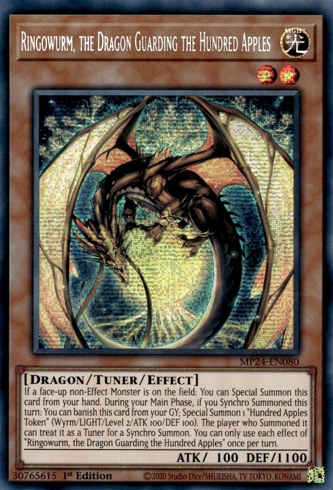 Ringowurm, the Dragon Guarding the Hundred Apples [MP24-EN080] Prismatic Secret Rare | Exor Games New Glasgow