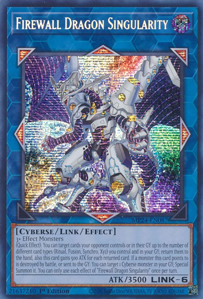 Firewall Dragon Singularity [MP24-EN087] Prismatic Secret Rare | Exor Games New Glasgow