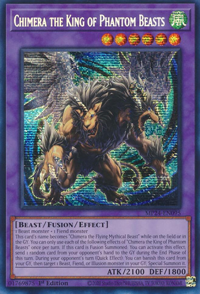 Chimera the King of Phantom Beasts [MP24-EN095] Prismatic Secret Rare | Exor Games New Glasgow