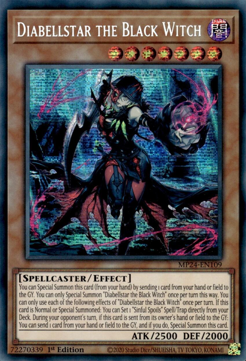 Diabellstar the Black Witch [MP24-EN109] Prismatic Secret Rare | Exor Games New Glasgow