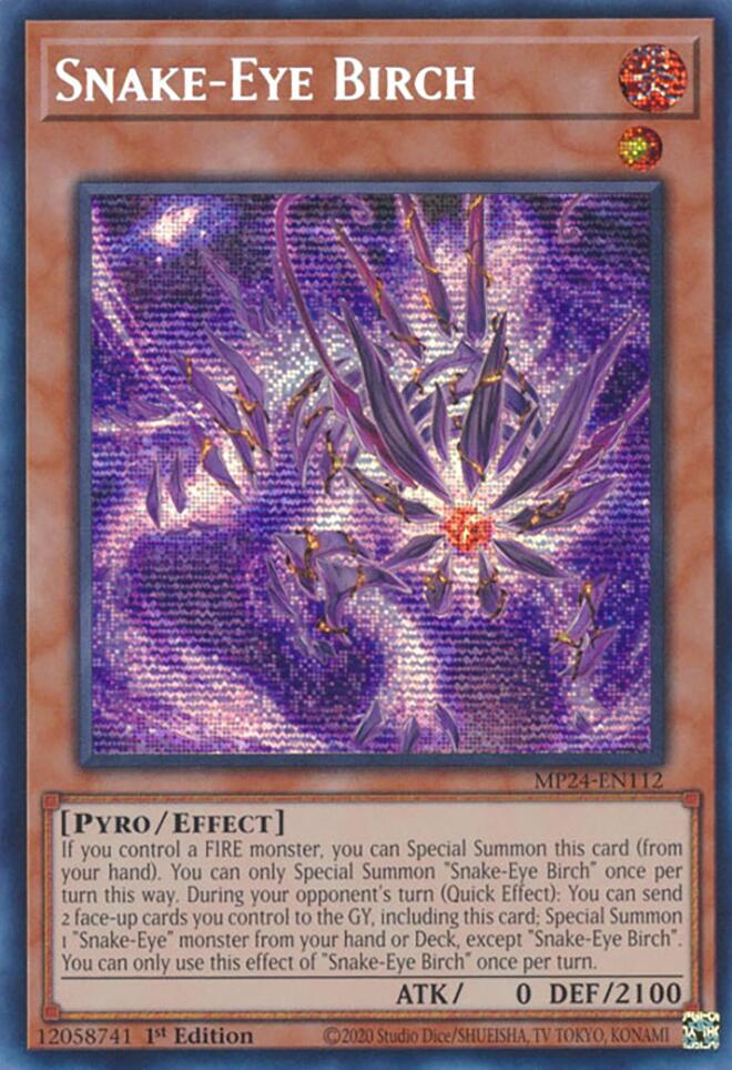 Snake-Eye Birch [MP24-EN112] Prismatic Secret Rare | Exor Games New Glasgow