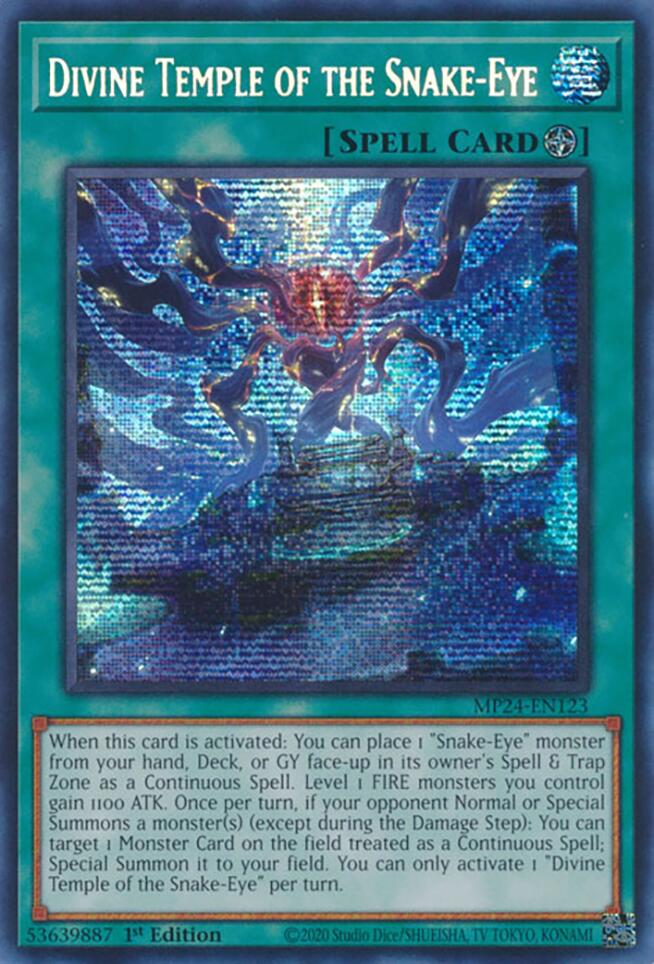 Divine Temple of the Snake-Eye [MP24-EN123] Prismatic Secret Rare | Exor Games New Glasgow