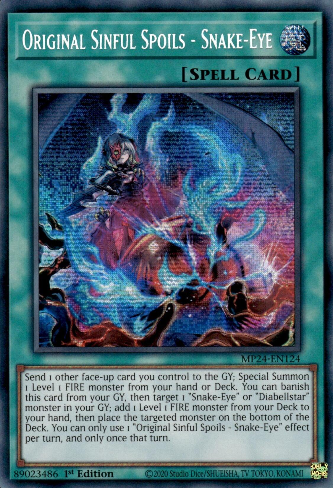 Original Sinful Spoils - Snake-Eye [MP24-EN124] Prismatic Secret Rare | Exor Games New Glasgow