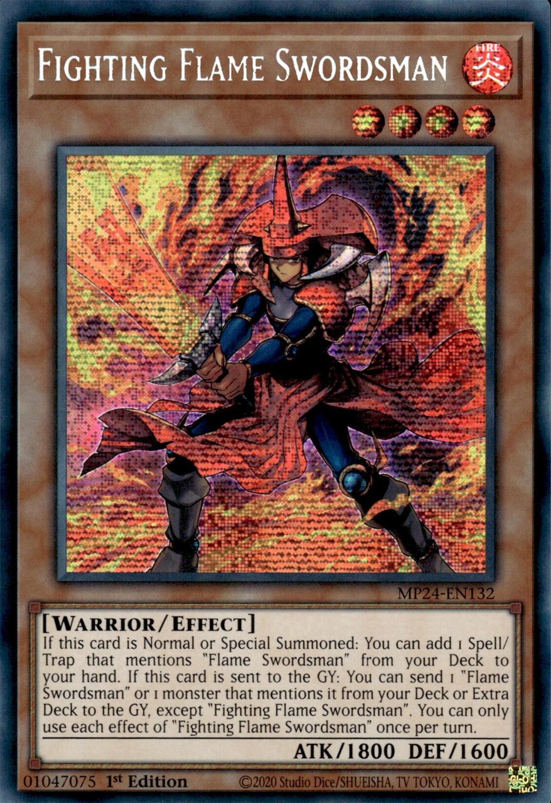 Fighting Flame Swordsman [MP24-EN132] Prismatic Secret Rare | Exor Games New Glasgow