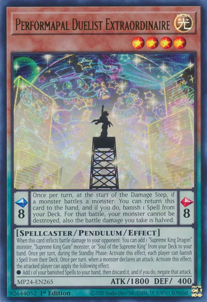 Performapal Duelist Extraordinaire [MP24-EN265] Ultra Rare | Exor Games New Glasgow