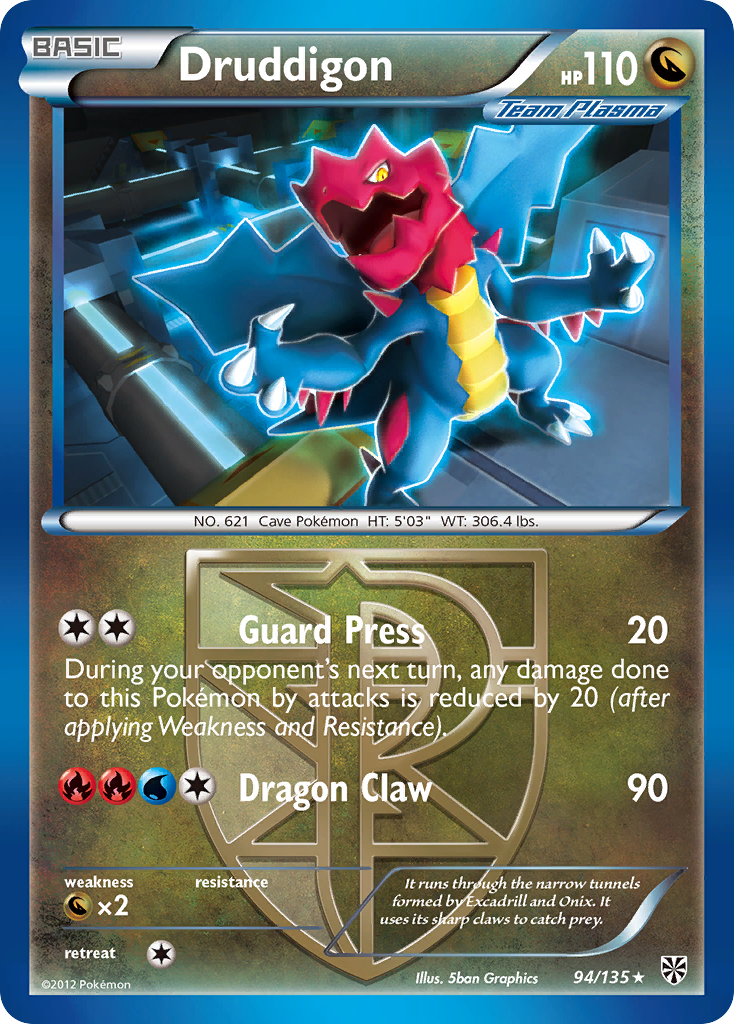 Druddigon (94/135) [Black & White: Plasma Storm] | Exor Games New Glasgow