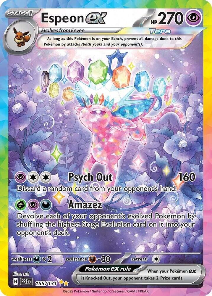 Espeon ex (155/131) [Scarlet & Violet: Prismatic Evolutions] | Exor Games New Glasgow