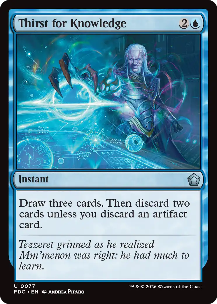 Thirst for Knowledge [Foundations Commander] | Exor Games New Glasgow
