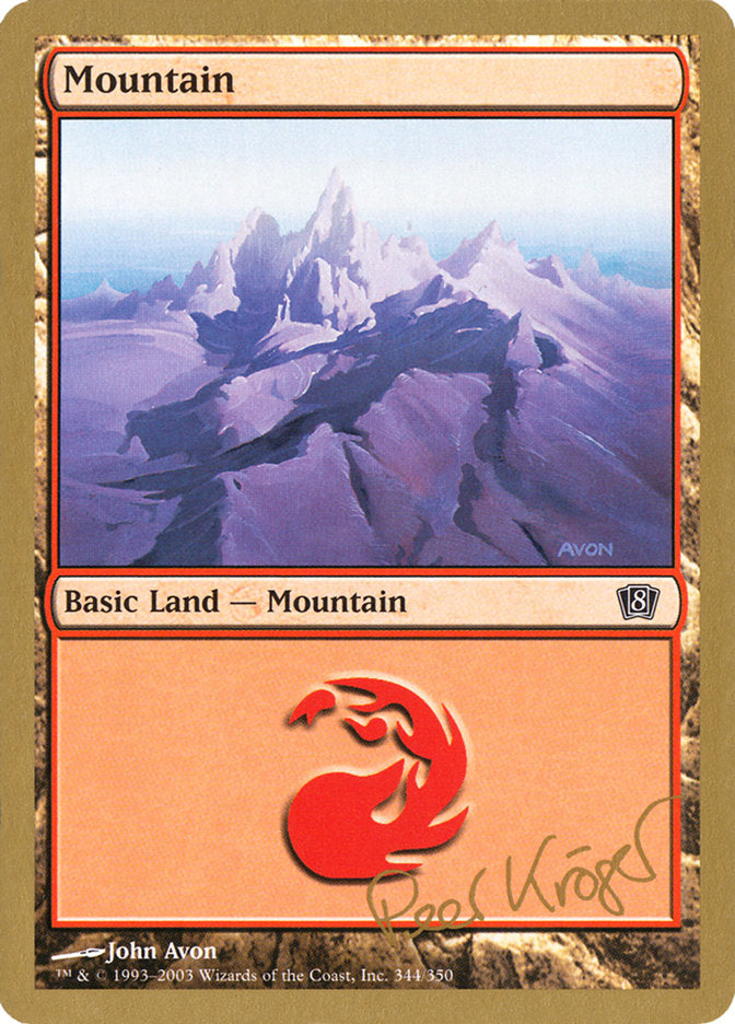 Mountain (344) (Peer Kroger) [World Championship Decks 2003] | Exor Games New Glasgow