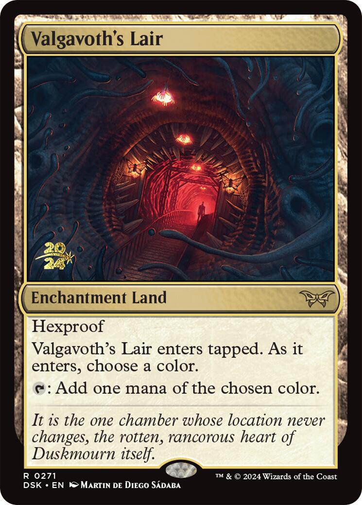 Valgavoth's Lair [Duskmourn: House of Horror Prerelease Promos] | Exor Games New Glasgow