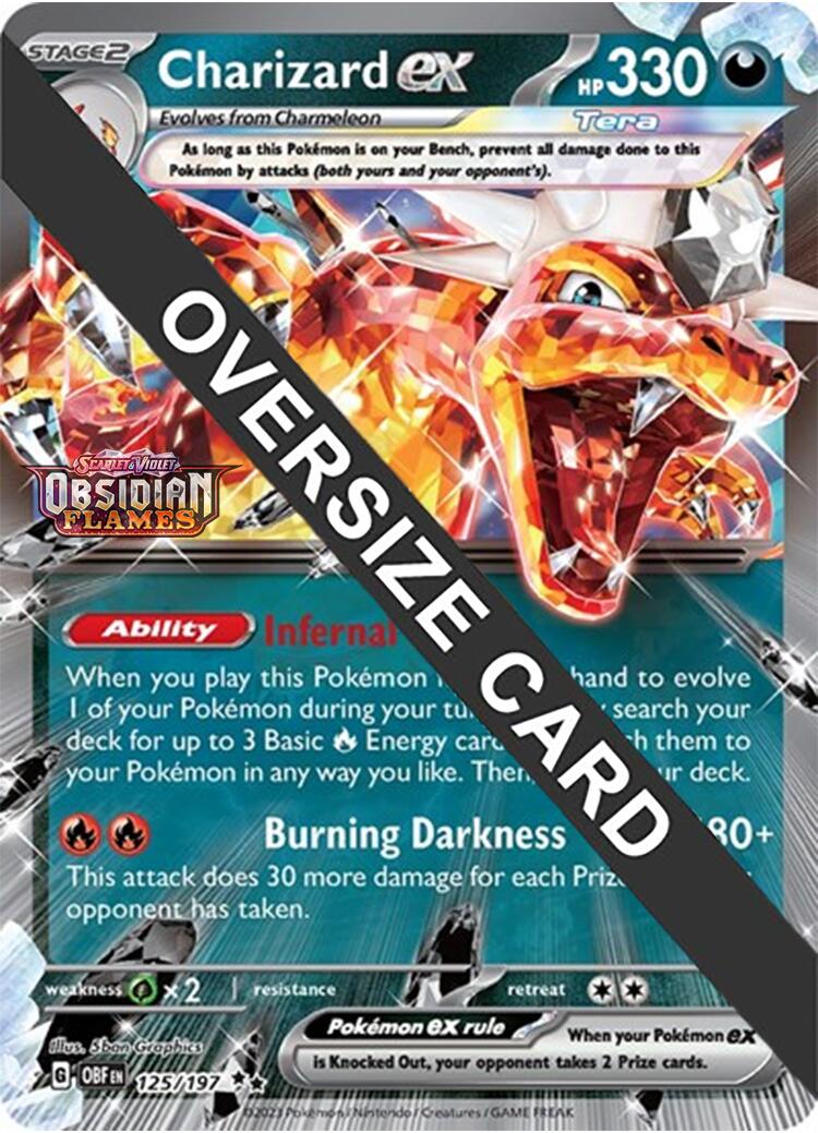 Charizard ex (125/197 - Jumbo Card) [Scarlet & Violet: Obsidian Flames] | Exor Games New Glasgow