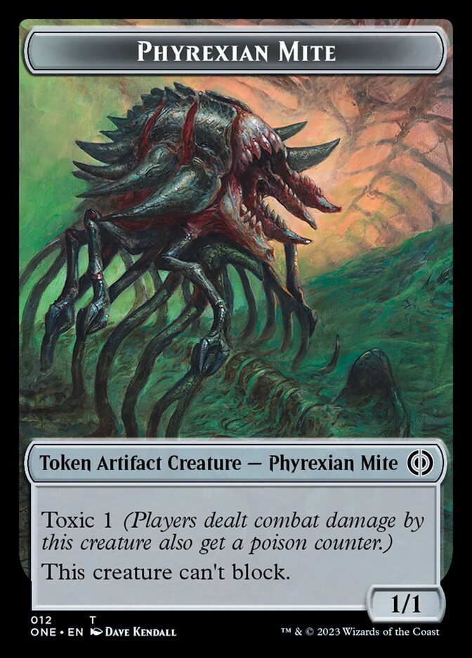 Rebel // Phyrexian Mite (012) Double-Sided Token [Phyrexia: All Will Be One Tokens] | Exor Games New Glasgow