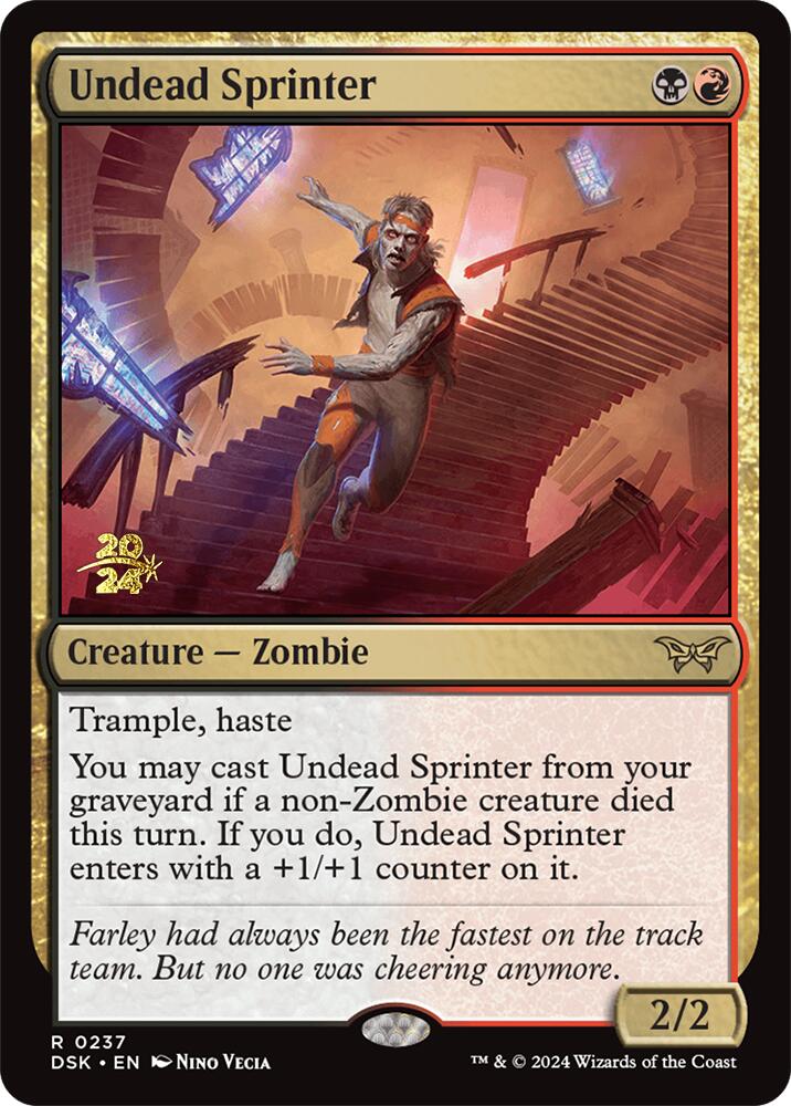 Undead Sprinter [Duskmourn: House of Horror Prerelease Promos] | Exor Games New Glasgow