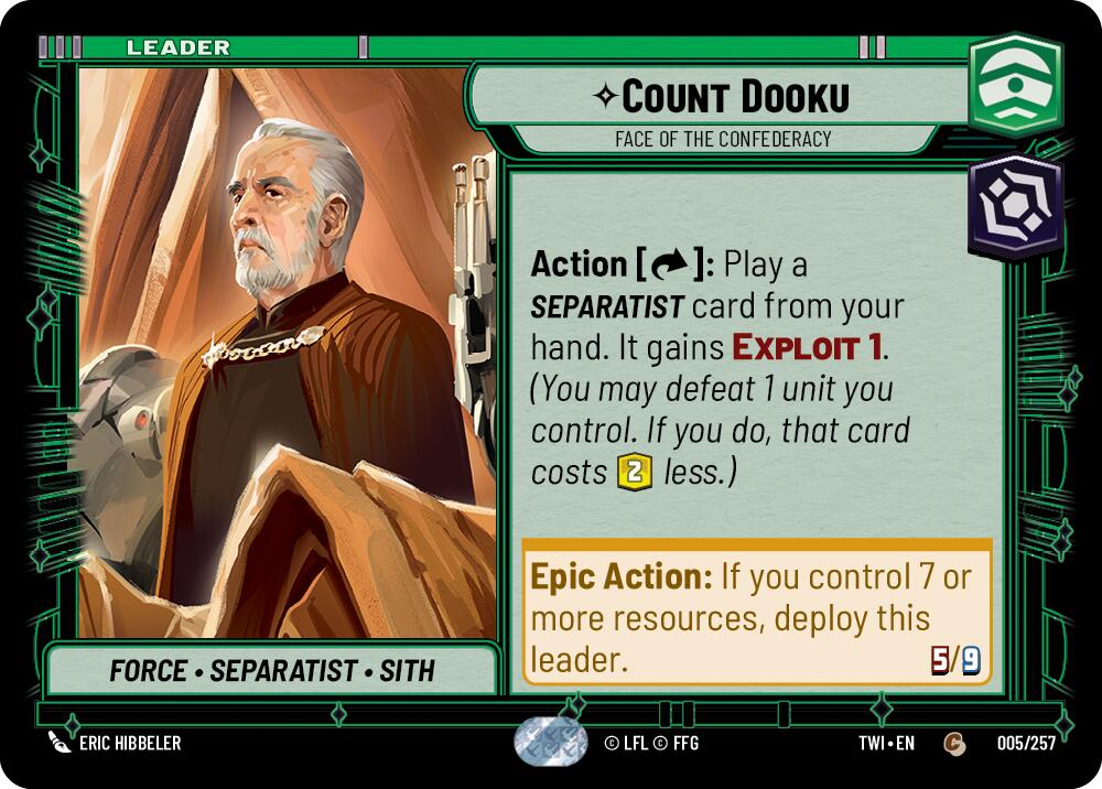 Count Dooku - Face of the Confederacy (005/257) (005/257) [Twilight of the Republic] | Exor Games New Glasgow