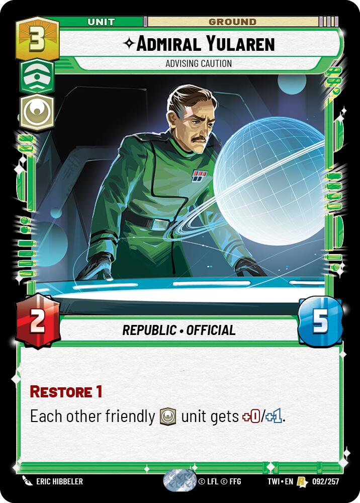Admiral Yularen (092/257) (092/257) [Twilight of the Republic] | Exor Games New Glasgow
