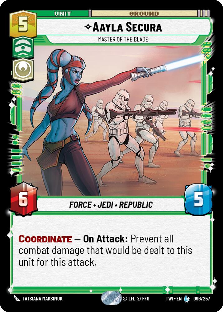 Aayla Secura - Master of the Blade (096/257) [Twilight of the Republic] | Exor Games New Glasgow