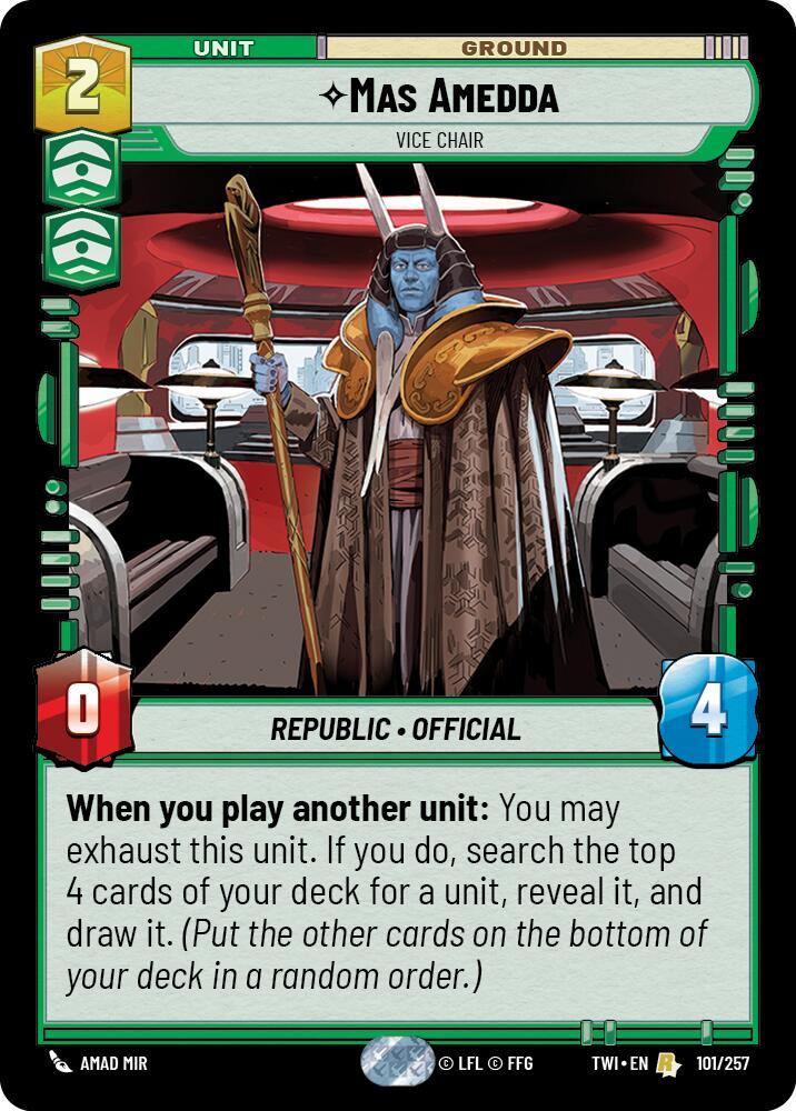 Mas Amedda - Vice Chair (101/257) (101/257) [Twilight of the Republic] | Exor Games New Glasgow