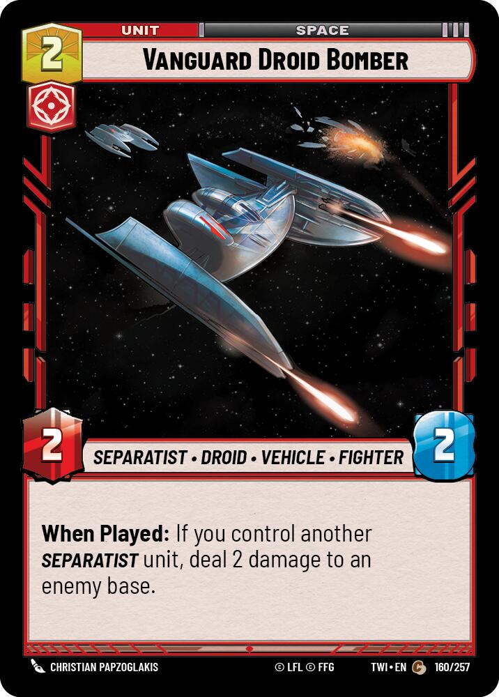 Vanguard Droid Bomber (160/257) (160/257) [Twilight of the Republic] | Exor Games New Glasgow