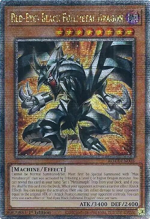 Red-Eyes Black Fullmetal Dragon (Quarter Century Secret Rare) [ROTA-EN005] Quarter Century Secret Rare | Exor Games New Glasgow