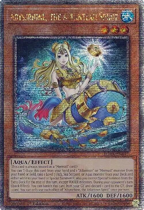 Abyssrhine, the Atlantean Spirit (Quarter Century Secret Rare) [ROTA-EN017] Quarter Century Secret Rare | Exor Games New Glasgow
