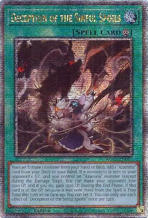 Deception of the Sinful Spoils (Quarter Century Secret Rare) [ROTA-EN055] Quarter Century Secret Rare | Exor Games New Glasgow
