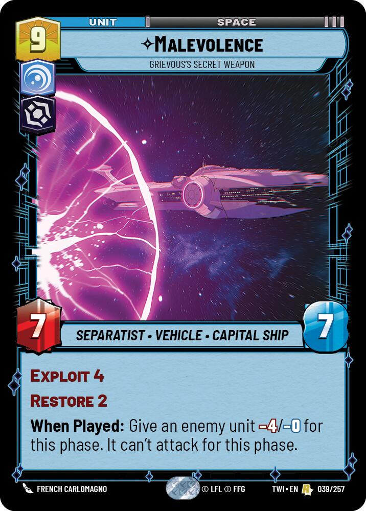 Malevolence - Grievous's Secret Weapon (039/257) (039/257) [Twilight of the Republic] | Exor Games New Glasgow