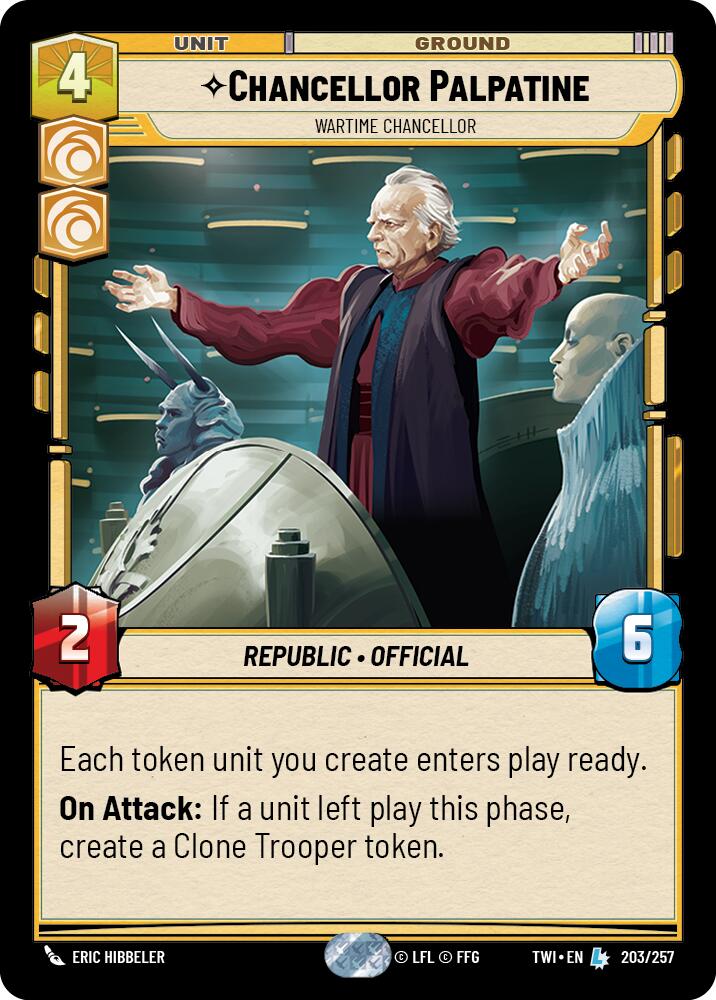 Chancellor Palpatine - Wartime Chancellor (203/257) (203/257) [Twilight of the Republic] | Exor Games New Glasgow