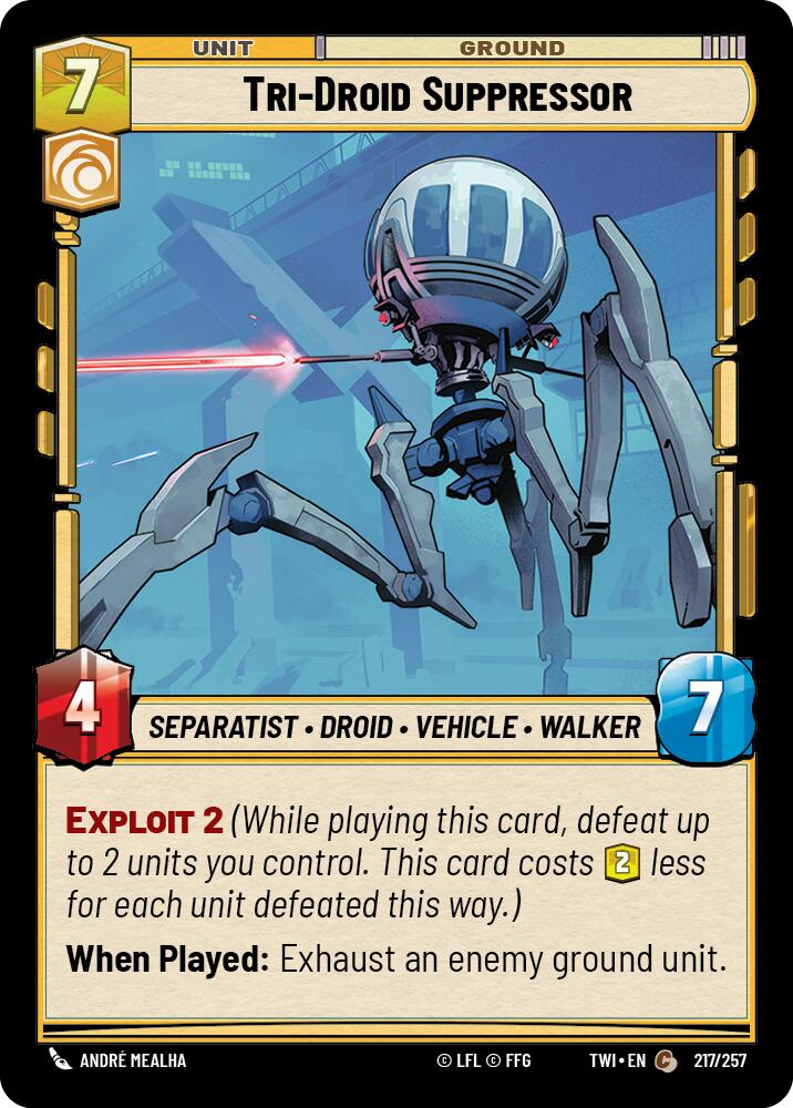 Tri-Droid Suppressor (217/257) (217/257) [Twilight of the Republic] | Exor Games New Glasgow