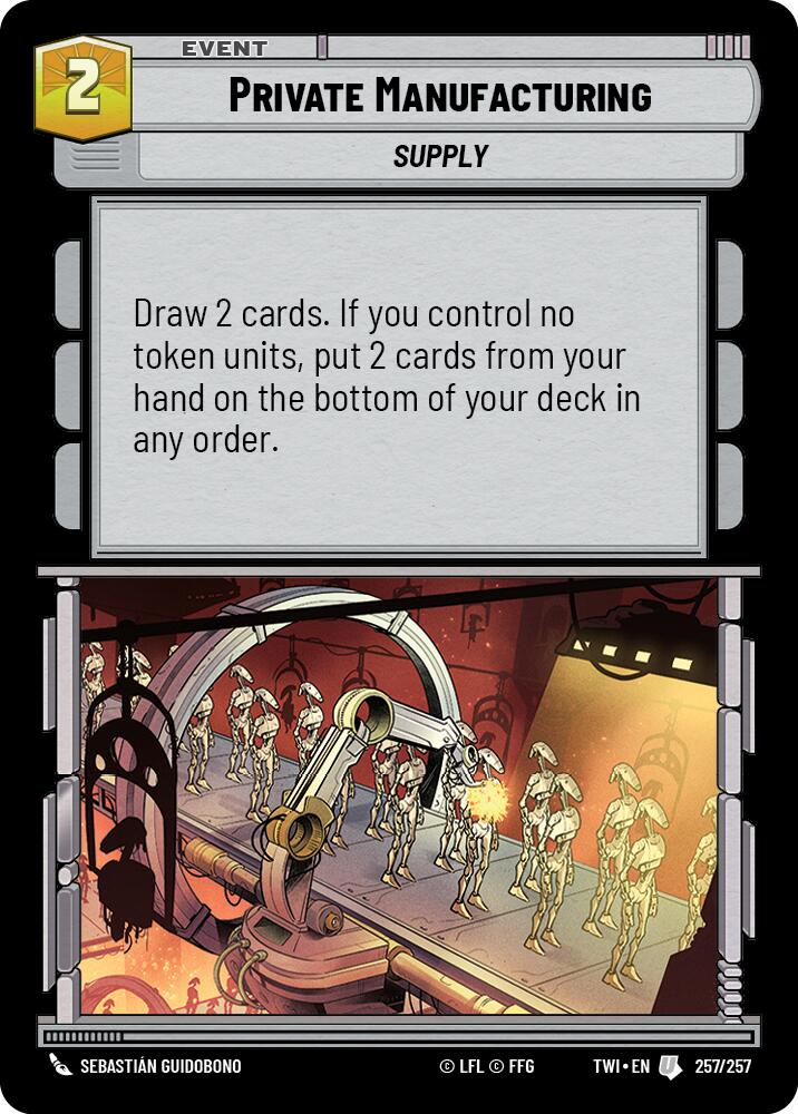 Private Manufacturing (257/257) (257/257) [Twilight of the Republic] | Exor Games New Glasgow