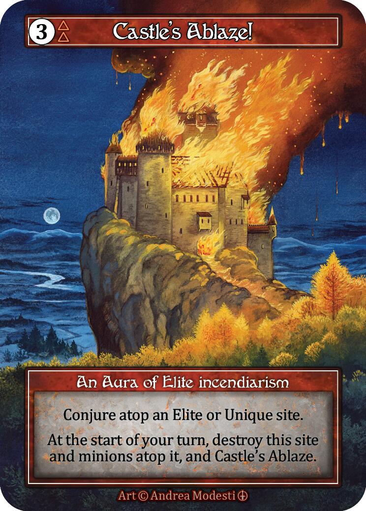 Castle's Ablaze! (Foil) [Arthurian Legends] | Exor Games New Glasgow