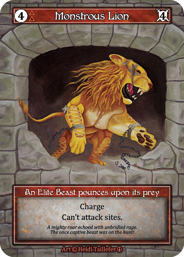 Monstrous Lion (Foil) [Arthurian Legends] | Exor Games New Glasgow
