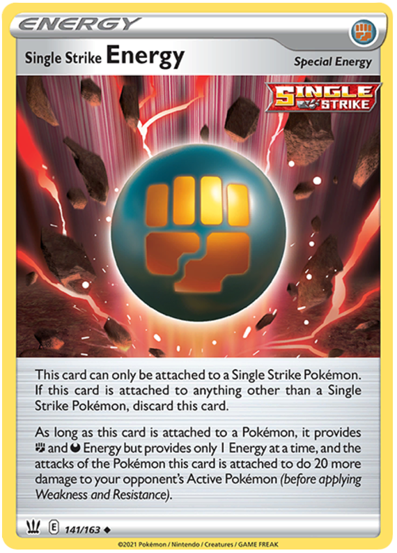 Single Strike Energy (141/163) [Sword & Shield: Battle Styles] | Exor Games New Glasgow