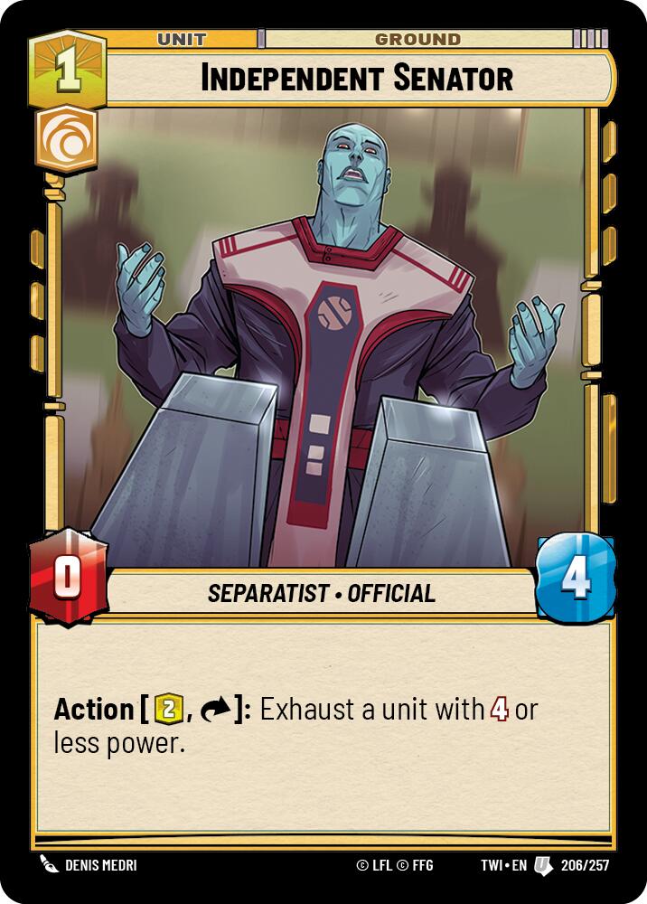 Independent Senator (206/257) (206/257) [Twilight of the Republic] | Exor Games New Glasgow