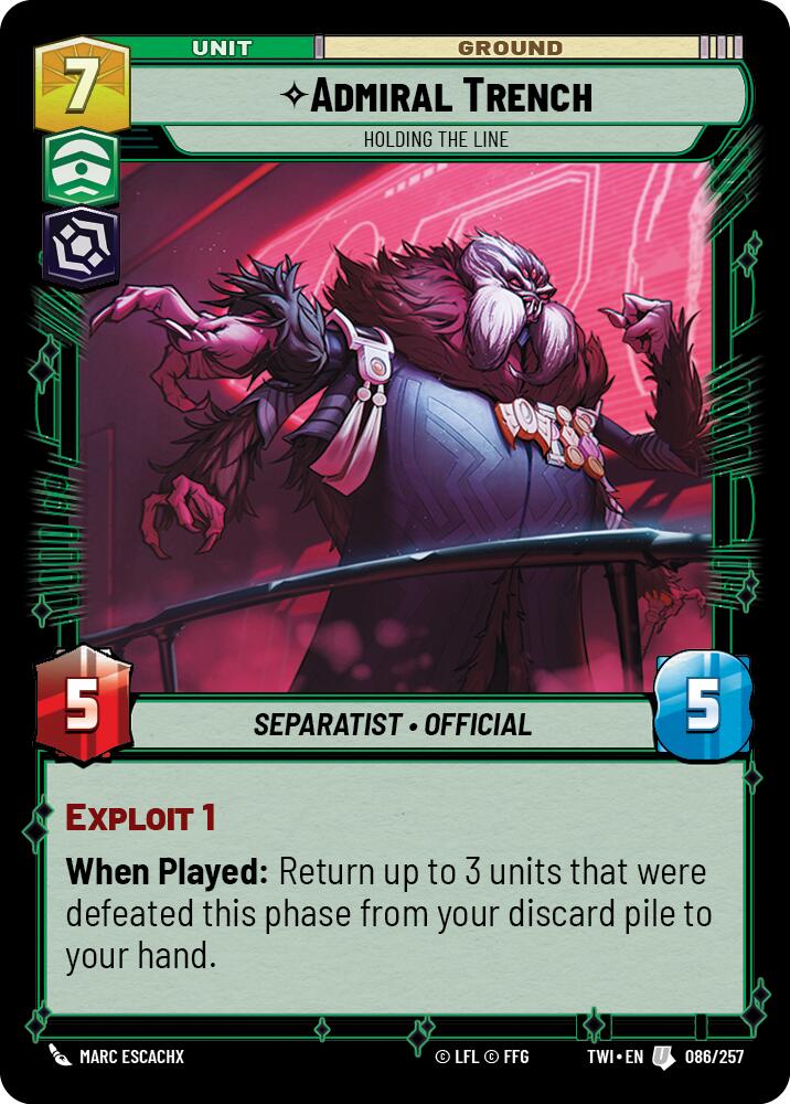 Admiral Trench - Holding the Line (086/257) (086/257) [Twilight of the Republic] | Exor Games New Glasgow