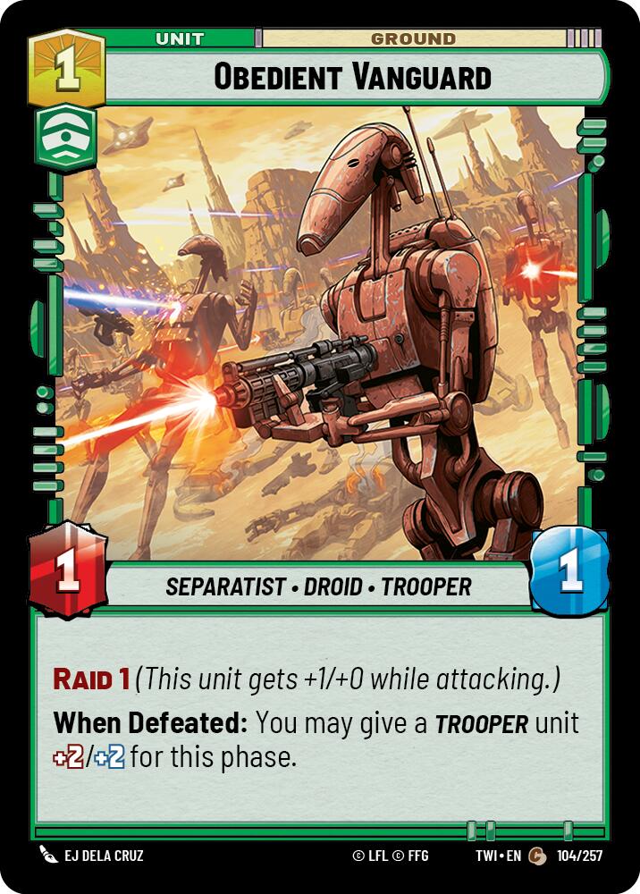 Obedient Vanguard (104/257) (104/257) [Twilight of the Republic] | Exor Games New Glasgow